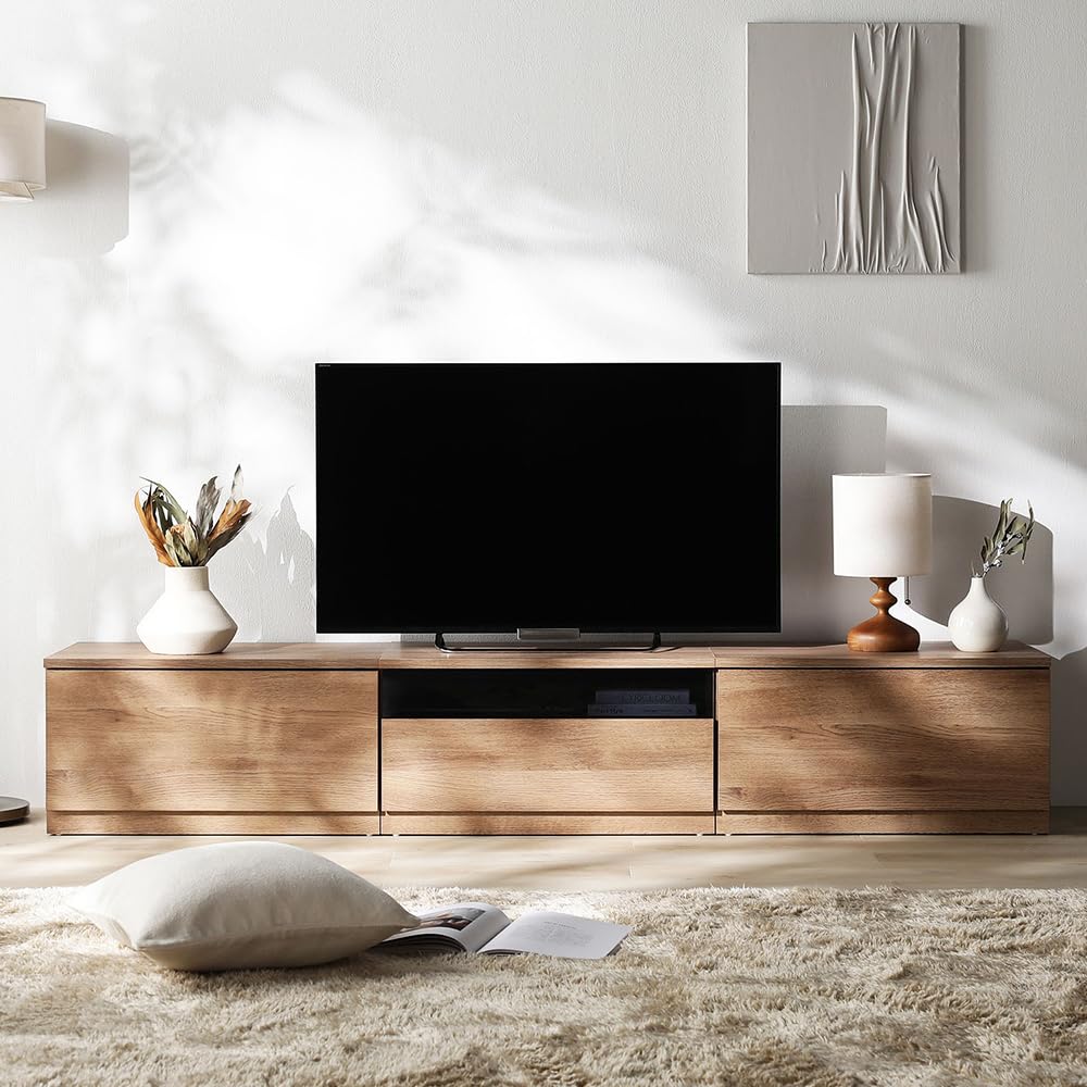 Amazon｜RASIK テレビ台 ローボード 幅199.5cm 引き出しタイプ